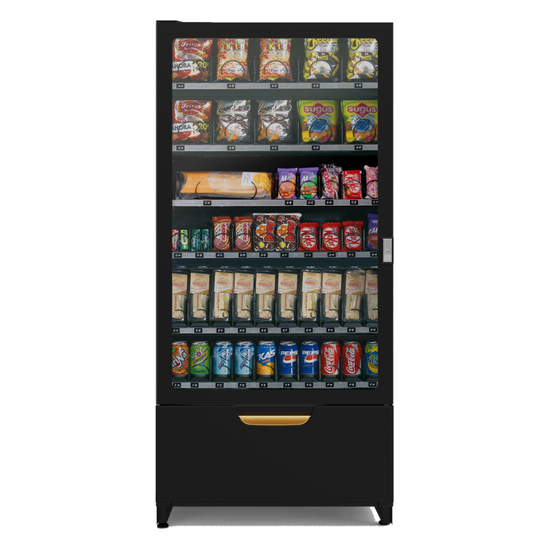 Azkoyen Zeru – modulær snack- og drikkeautomat med køl