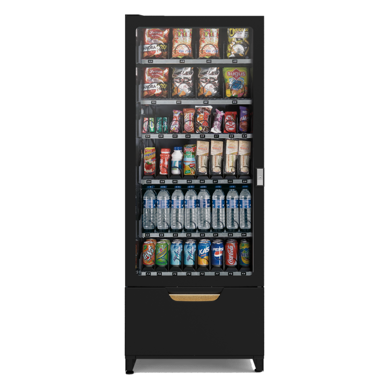 Azkoyen Zeru – modulær snack- og drikkeautomat med køl