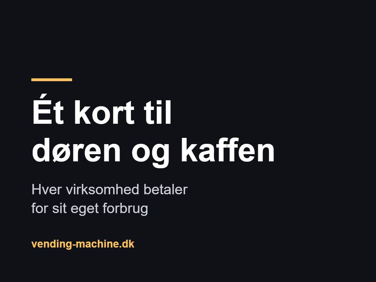 Kaffe med adgangskortet: Sådan kobles kaffeautomaten til kontorets brugerstyring