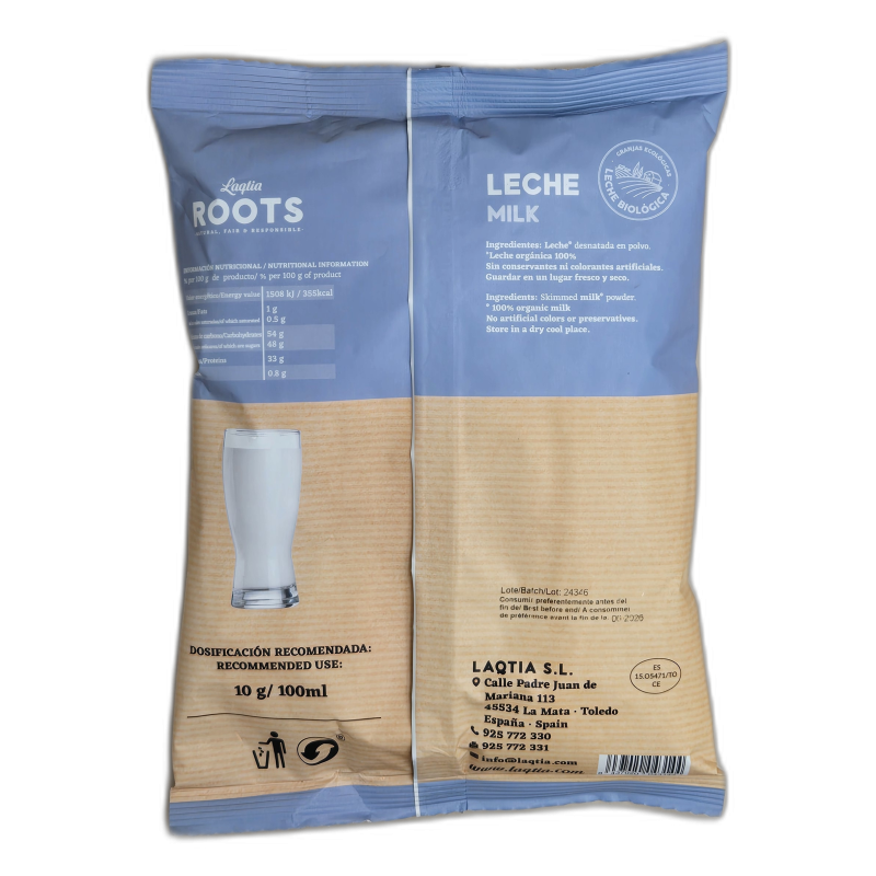 Laqtia ROOTS Bio: 100% Økologisk Granuleret Mælkepulver