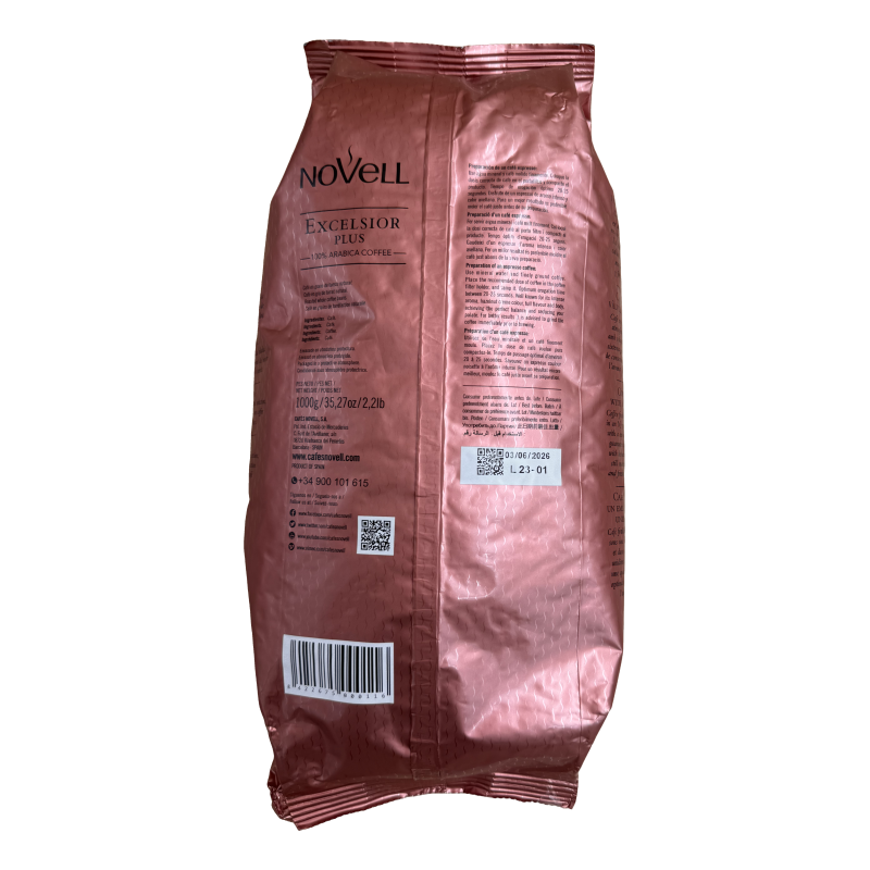 Novell Excelsior Plus 100% Arabica – Repræsentativ kaffekvalitet og optimeret drift