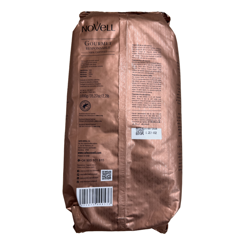 Novell Gourmet Responsable 1kg – Certificeret kaffedrift og ESG-compliance