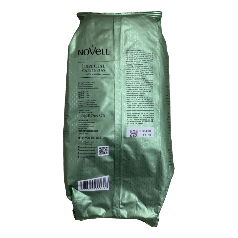 Novell Especial Cafeterias 1kg – Optimeret drift og ensartet kopkvalitet
